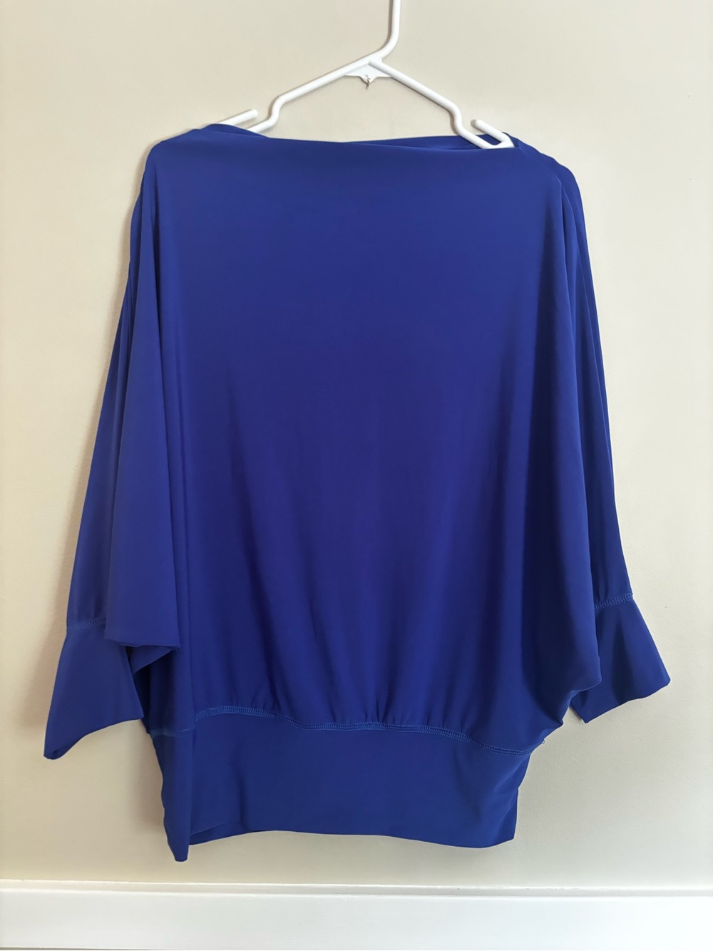 Jenny Boston Boutique Royal Blue Dolman Sleeve Blouse Batwing Top
Size M